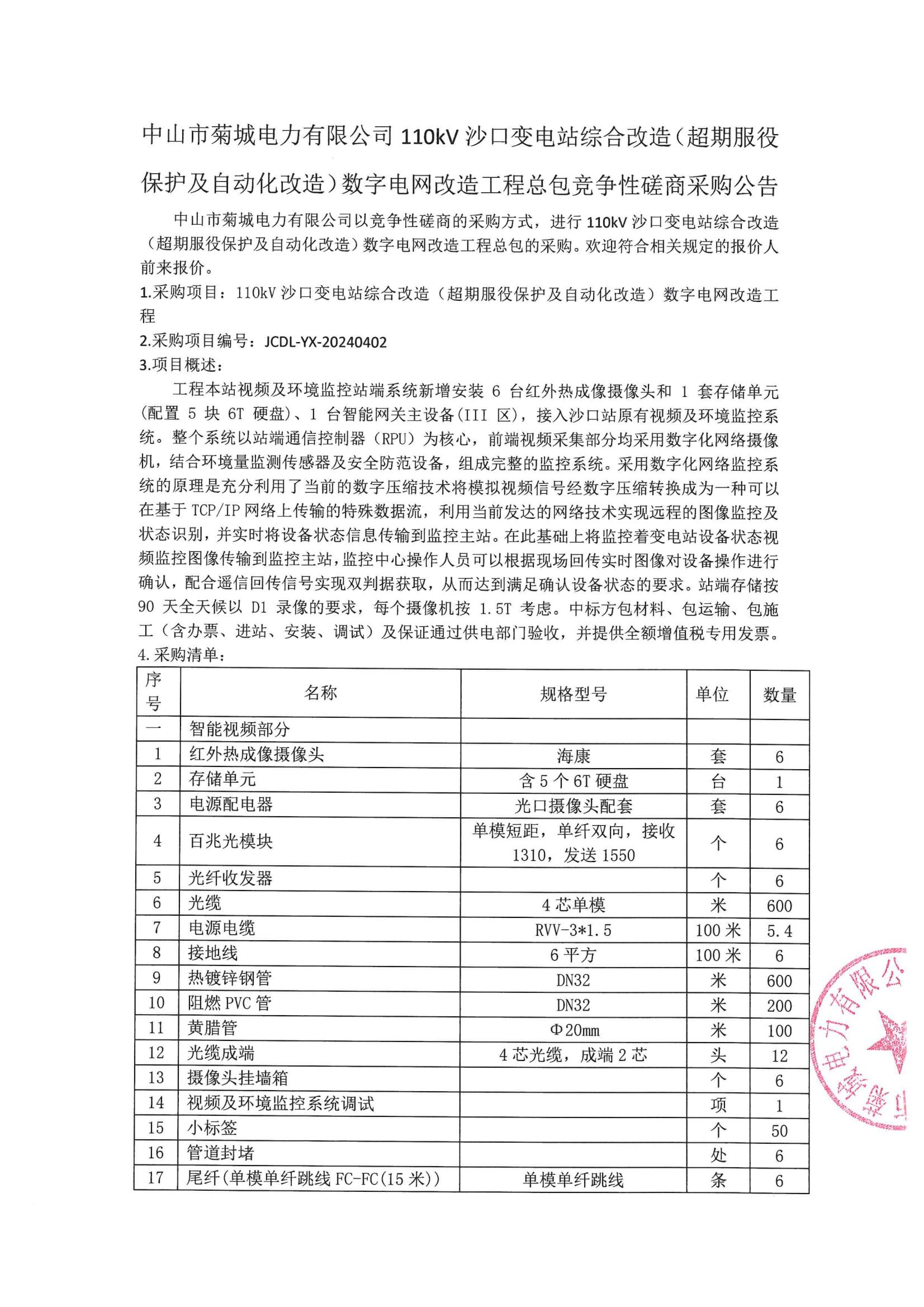 110kV沙口變電站綜合改造(超期服役保護及自動化改造)數(shù)字電網(wǎng)改造工程競爭性磋商采購公告_00.jpg